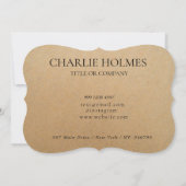 Rustic Kraft Modern Stylish Professional (Back)