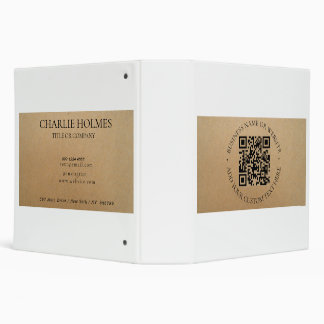 Rustic Kraft Modern Stylish Professional 3 Ring Binder