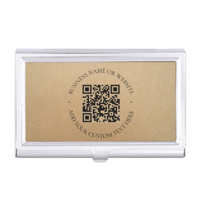 Rustic Kraft Modern Stylish Professional  Business Card Case (Front)