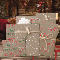 Rustic Kraft Special Delivery From The North Pole Wrapping Paper