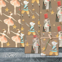 Rustic Kraft Nutcracker Ballet Christmas Holiday 
