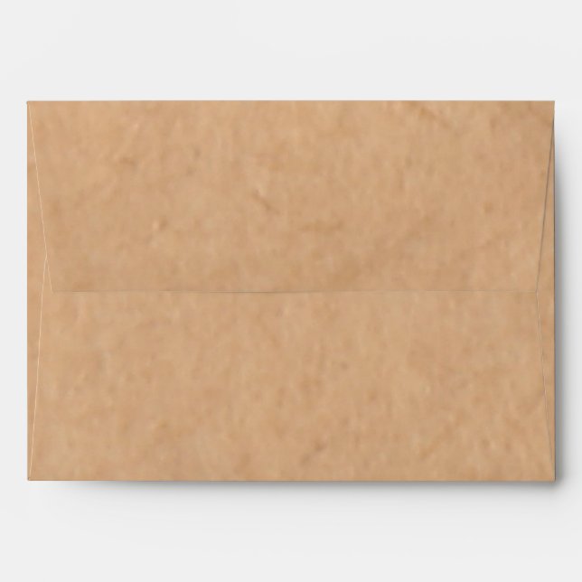 Rustic Kraft Paper Background Style Envelope (Back (Top Flap))