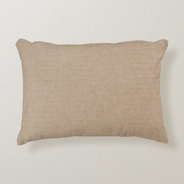 Rustic Kraft Paper Blank Template Custom Accent Pillow (Front)