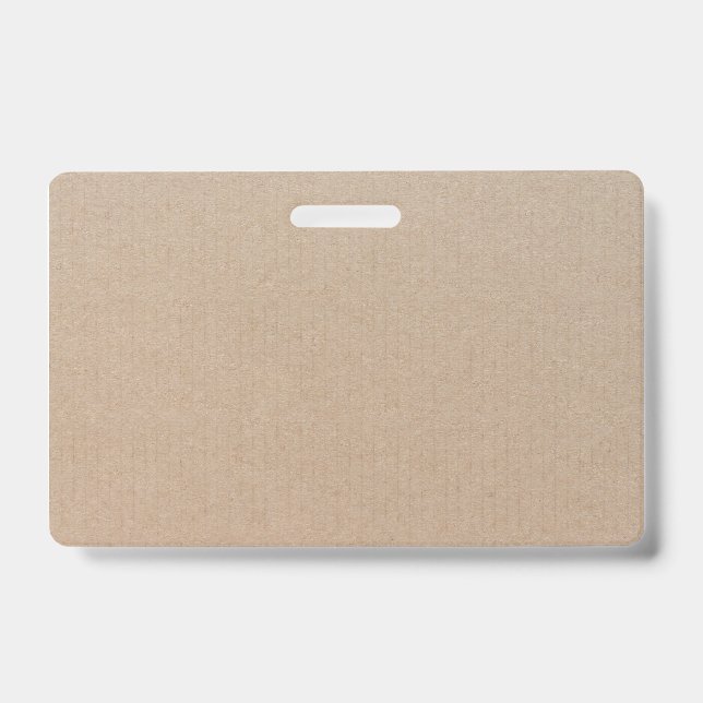 Rustic Kraft Paper Blank Template Custom Badge (Front)