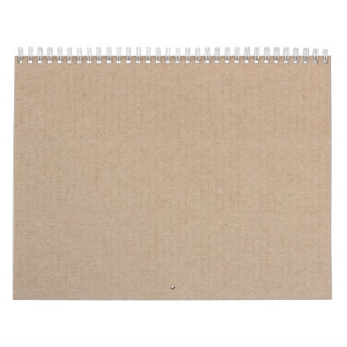 Rustic Kraft Paper Blank Template Custom Calendar
