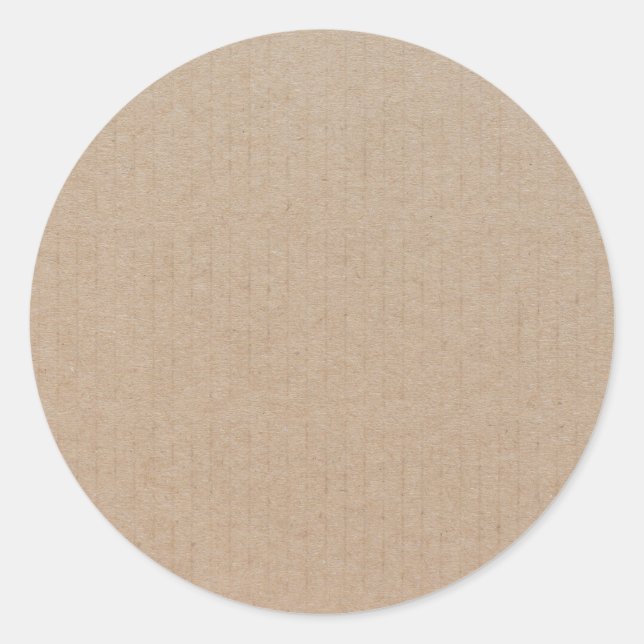 Rustic Kraft Paper Blank Template Custom Classic Round Sticker (Front)