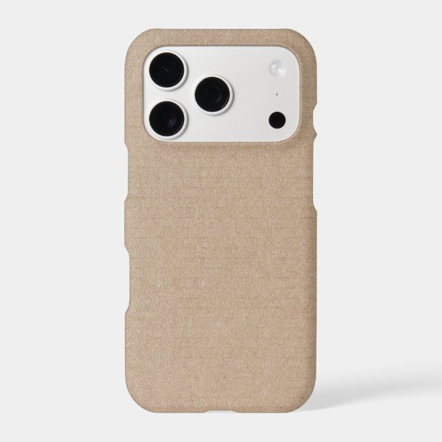 Rustic Kraft Paper Blank Template Custom Iphone Case (Back)