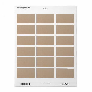 Rustic Kraft Paper Blank Template Custom Label