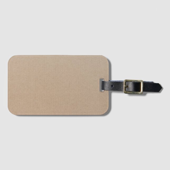 Rustic Kraft Paper Blank Template Custom Luggage Tag (Front Horizontal)