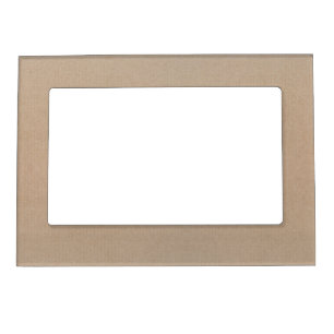 Rustic Kraft Paper Blank Template Custom Magnetic Frame
