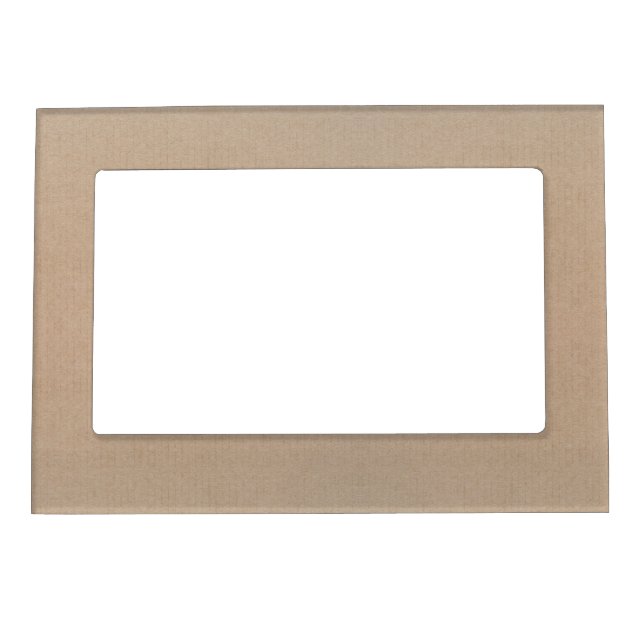 Rustic Kraft Paper Blank Template Custom Magnetic Frame (Front)