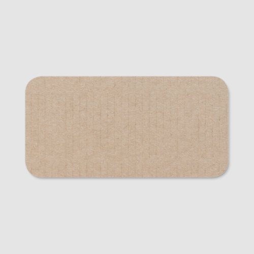 Rustic Kraft Paper Blank Template Custom Name Tag