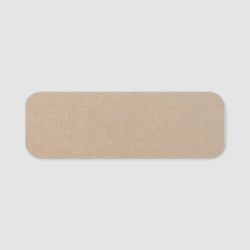 Rustic Kraft Paper Blank Template Custom Name Tag
