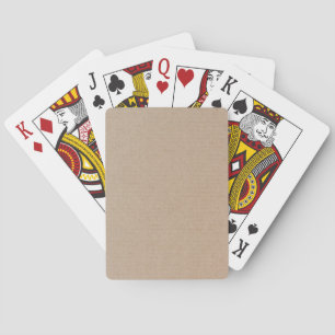 Rustic Kraft Paper Blank Template Custom Poker Cards