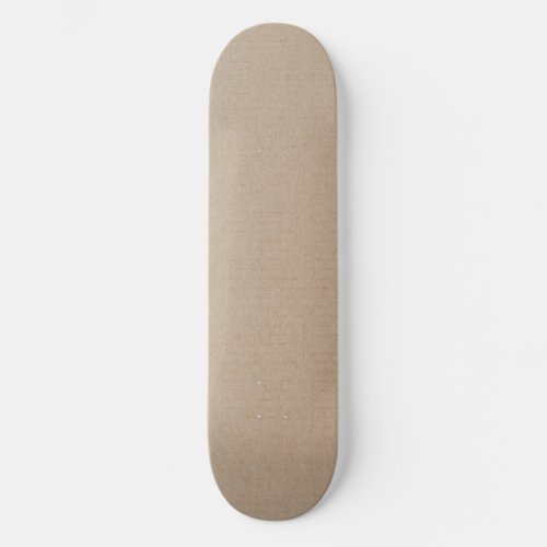 Rustic Kraft Paper Blank Template Custom Skateboard