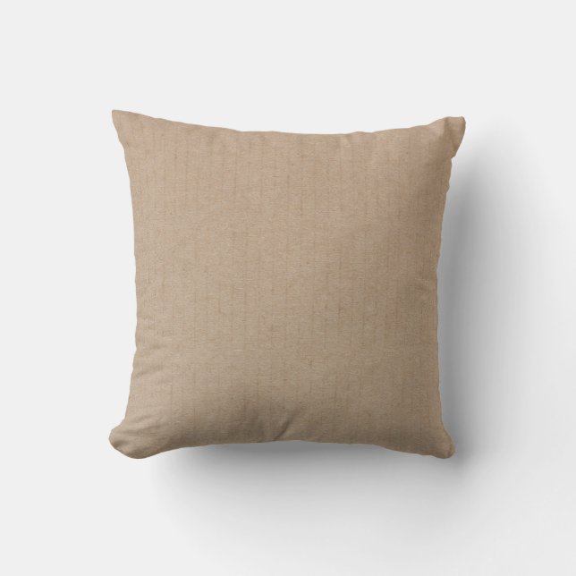 Rustic Kraft Paper Blank Template Custom Throw Pillow (Front)