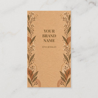 Rustic Kraft Paper Boho Jewelry Gift Hang Tag