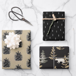 Rustic Kraft Paper   Christmas Tree Sketch Minimal