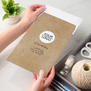 Rustic Kraft Paper Custom Logo Envelope Mailers