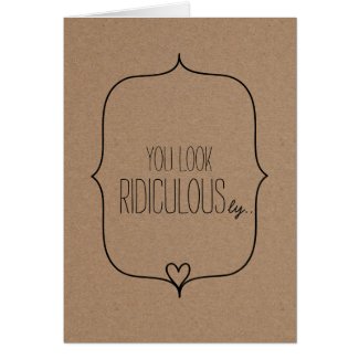Rustic Kraft Paper Funny Humor Valentines Day Card