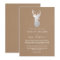 Rustic Kraft Paper Silver Antler Wedding