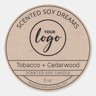 Rustic Kraft Paper Soy Candle Labels