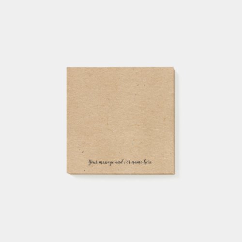 Rustic Kraft paper style personalised Post_it Notes