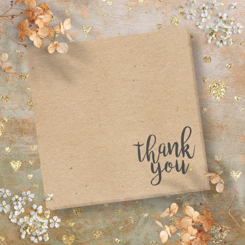Rustic Kraft Paper Style Thank You Post_it Notes