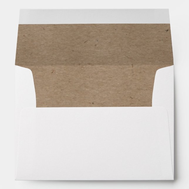 Rustic Kraft Paper Wedding Envelope (Back (Bottom))
