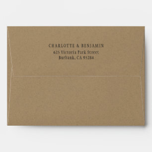 Rustic Kraft Paper Wedding Envelope