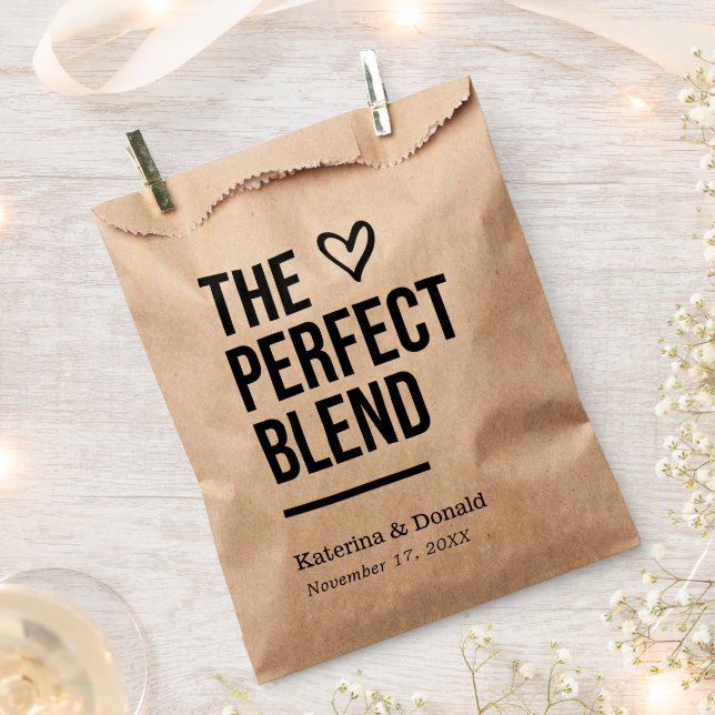 Rustic Kraft Perfect Blend Wedding Favor Bag (Clipped)