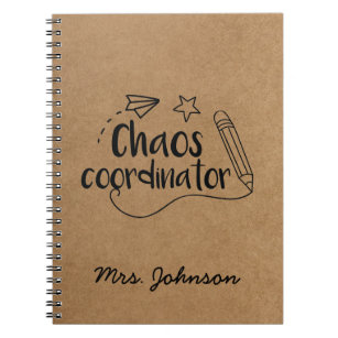 Rustic Kraft   Personalized Teacher Notebook