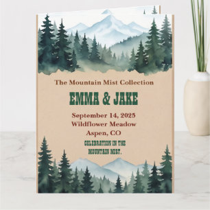 Rustic Kraft Pine Forest Wedding Collection Thank You Card