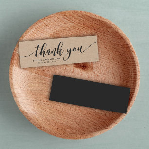 Rustic Kraft Relax Script Wedding Thank You