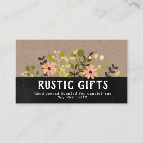 Rustic Kraft Scented Candle And Soy Wax Melt Business Card