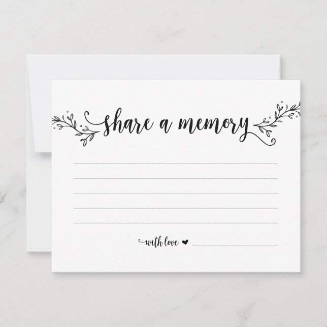 Rustic Kraft Share a Memory card (Front)