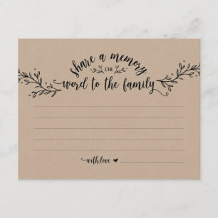 Rustic Kraft Share a Memory card