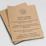 Rustic Kraft | Simple Business Logo Custom Flyer<br><div class="desc">A rustic kraft simple custom black text business flyer template in a simple minimalist style which can be easily modified and updated with your own business logo,  product details,  pricing and more! Choose the size of the flyer and type of paper from the options menu.</div>