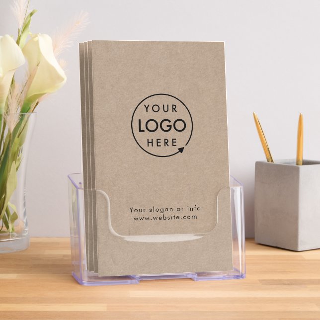 Rustic Kraft Simple Logo Tri-fold Brochures (Insitu)