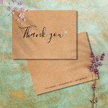 Rustic Kraft Simple Script Business Thank You Postcard<br><div class="desc">Rustic kraft script business thank you postcard featuring a silver heart. A perfect way to say thank you to your customers and clients. This elegant design is ideal for a wide range of businesses including spas salons hair and makeup stylists boutiques beauticians and florists. Designed by Thisisnotme©</div>