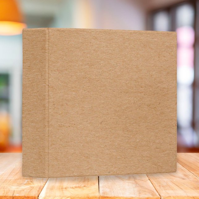 Rustic Kraft Simple Stylish Boho 3 Ring Binder (Creator Uploaded)