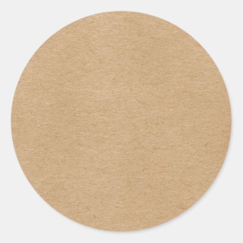 Rustic Kraft Simple Stylish Boho Classic Round Sticker