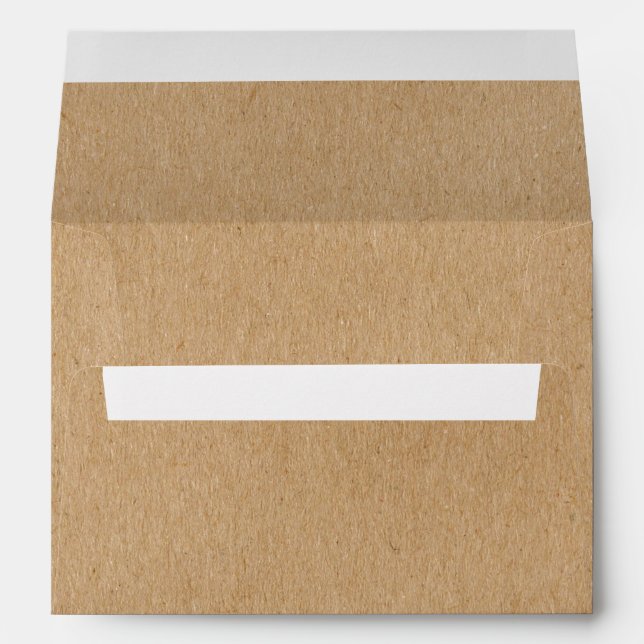 Rustic Kraft Simple Stylish Boho Envelope (Back (Bottom))
