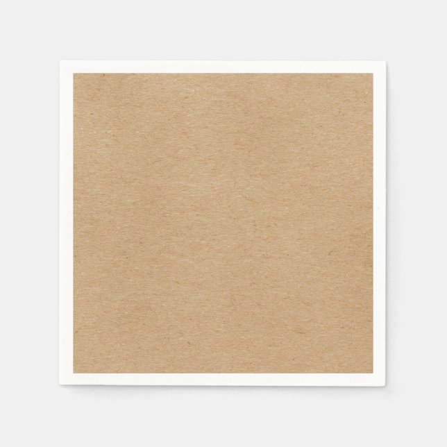 Rustic Kraft Simple Stylish Boho Napkins (Front)
