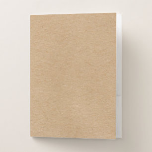 Rustic Kraft Simple Stylish Boho Pocket Folder