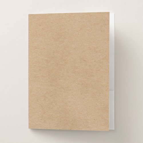 Rustic Kraft Simple Stylish Boho Pocket Folder