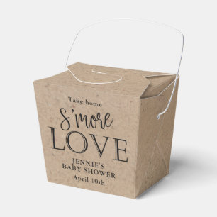 Rustic Kraft S'More Custom Take Out Favor Boxes