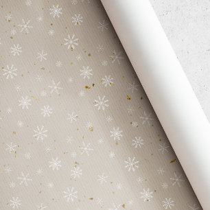 Rustic Kraft Snowflake Christmas Wrapping Paper