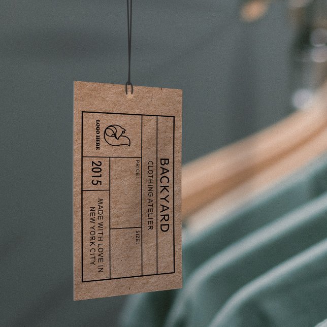 Rustic Kraft Social Media Icons Clothing Hang Tag (Rustic Kraft Social Media Icons Clothing Hang Tag)