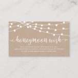 Rustic kraft string lights, Wedding Honeymoon Fund Enclosure Card<br><div class="desc">This is the rustic kraft Script,  Wedding Enclosure Card. You can change the font colours,  and add your wedding details in the matching font / lettering. #TeeshaDerrick</div>